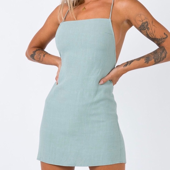 sage mini dress